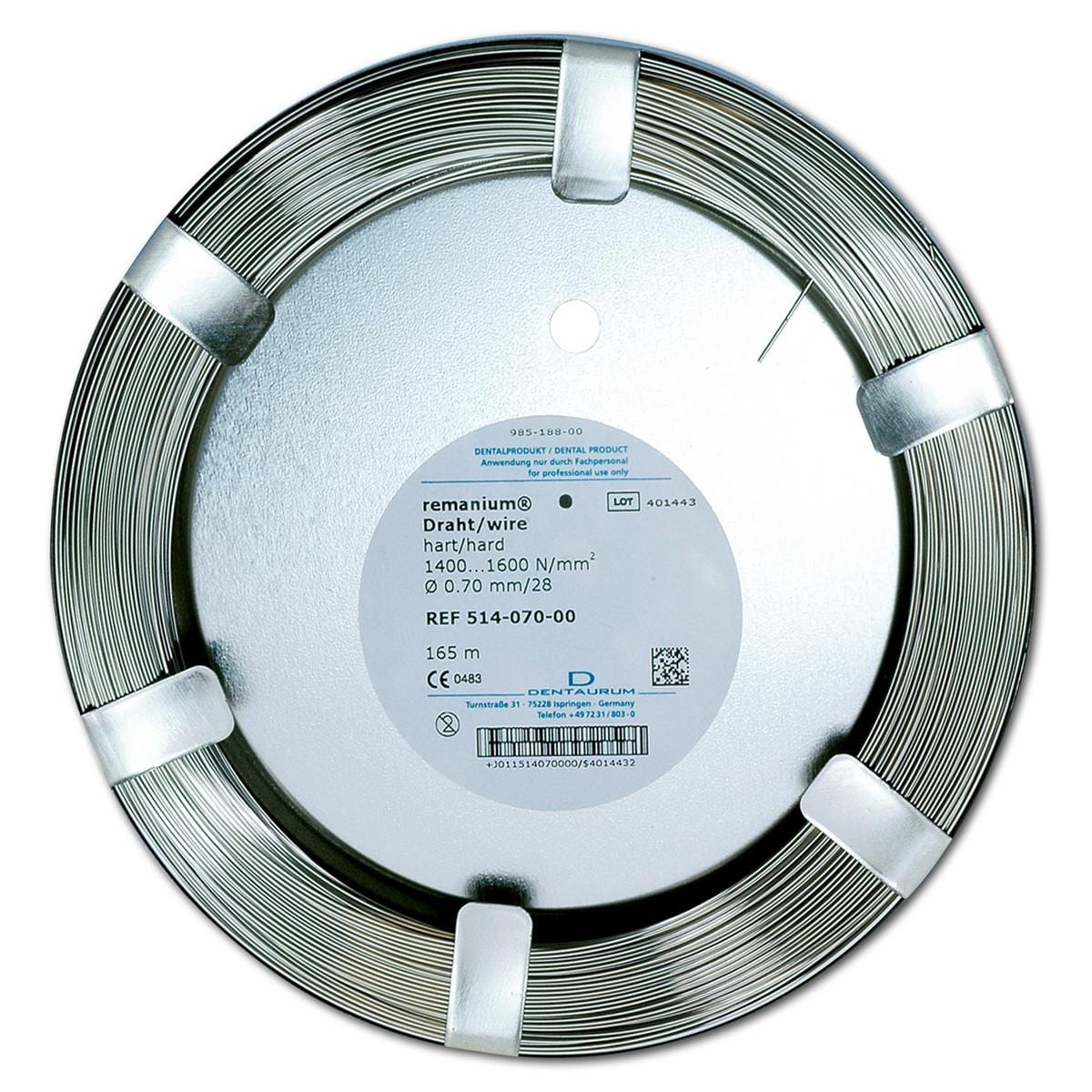 remanium® Klinikrollen rund, hart - Ø 0,70 mm / 28, Länge 165 m