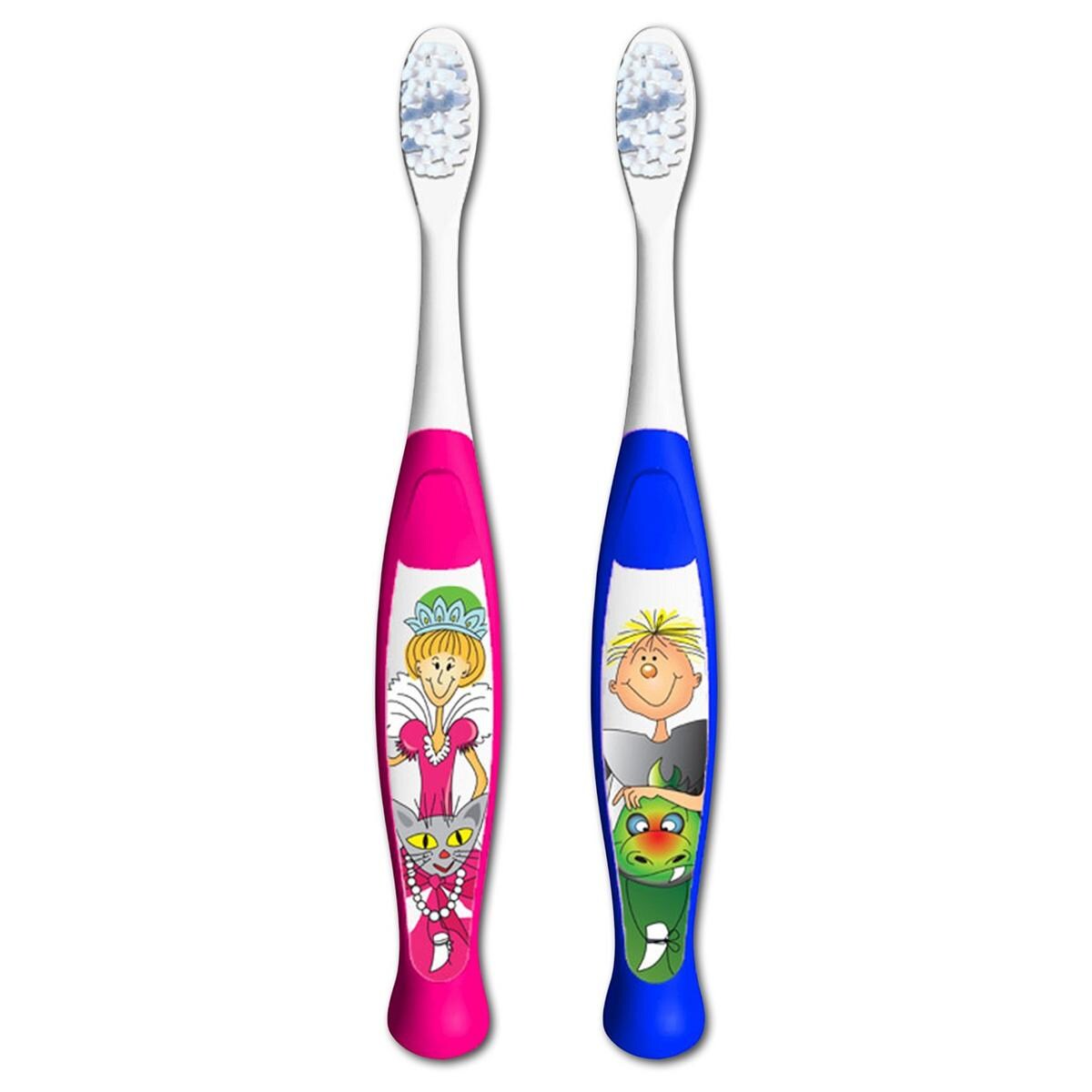 Kinderzahnbürsten mit Motiv - Motiv Ritter, blau, Packung 10 Stück