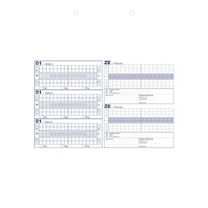 Kartei-Einlegeblätter DIN A4, kopfgelocht - Typ H, Packung 100 Stück