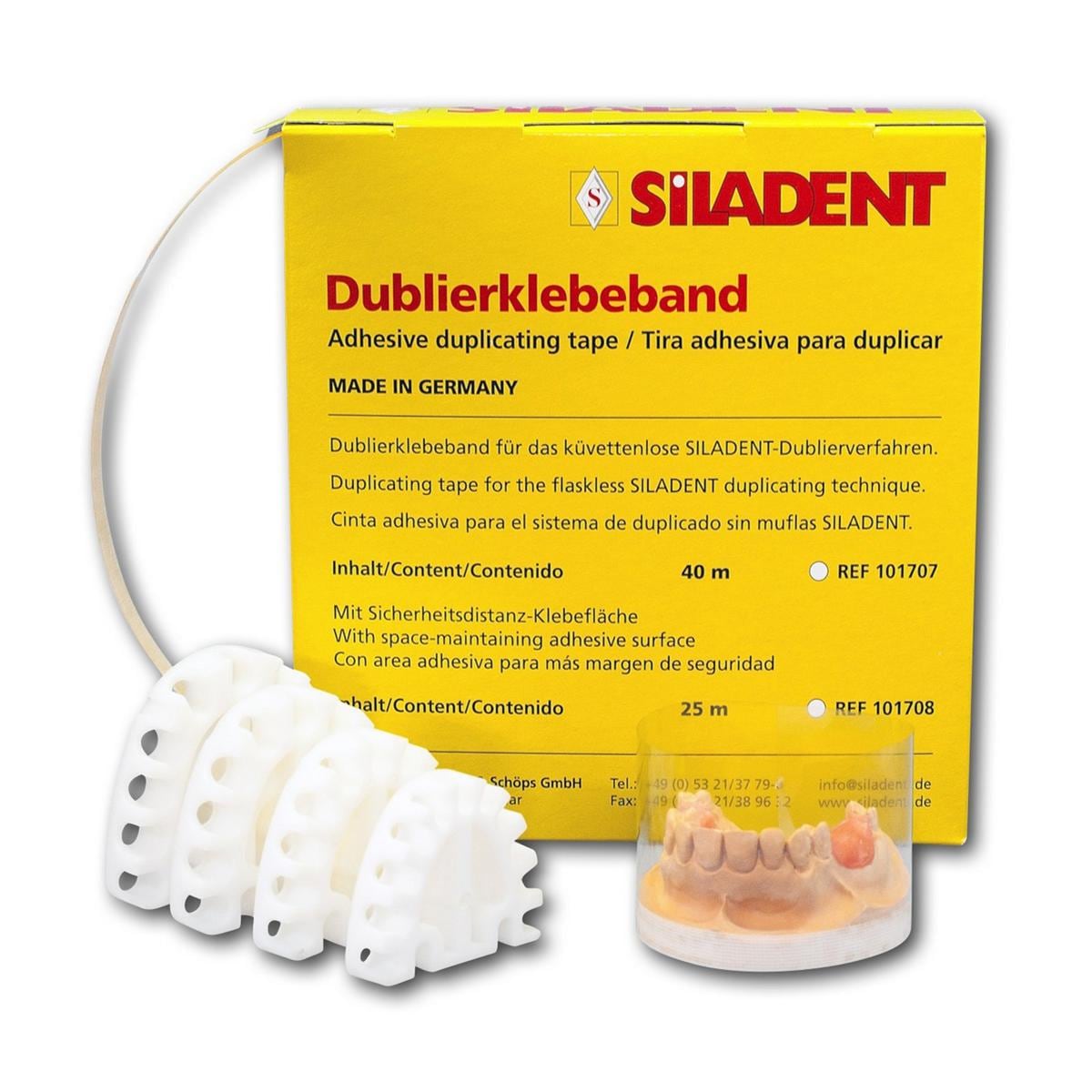 Dublierklebeband mit Sicherheitsdistanz-Klebefläche - Packung 25 m