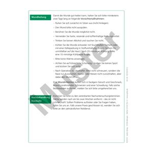 Merkblatt - Verhaltensregeln nach einer Operation im Bereich der Mundhöhle - Block 100 Blatt