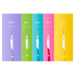 GUM® Bi-Direction - Hellblau, Kerze, Ø 0,6 mm, Packung 36 Stück