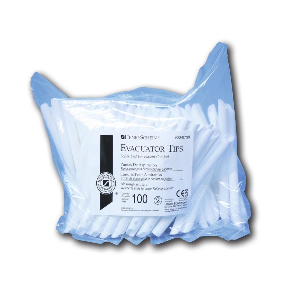 HS-Einweg Absaugkanülen - Weiß, Packung 100 Stück