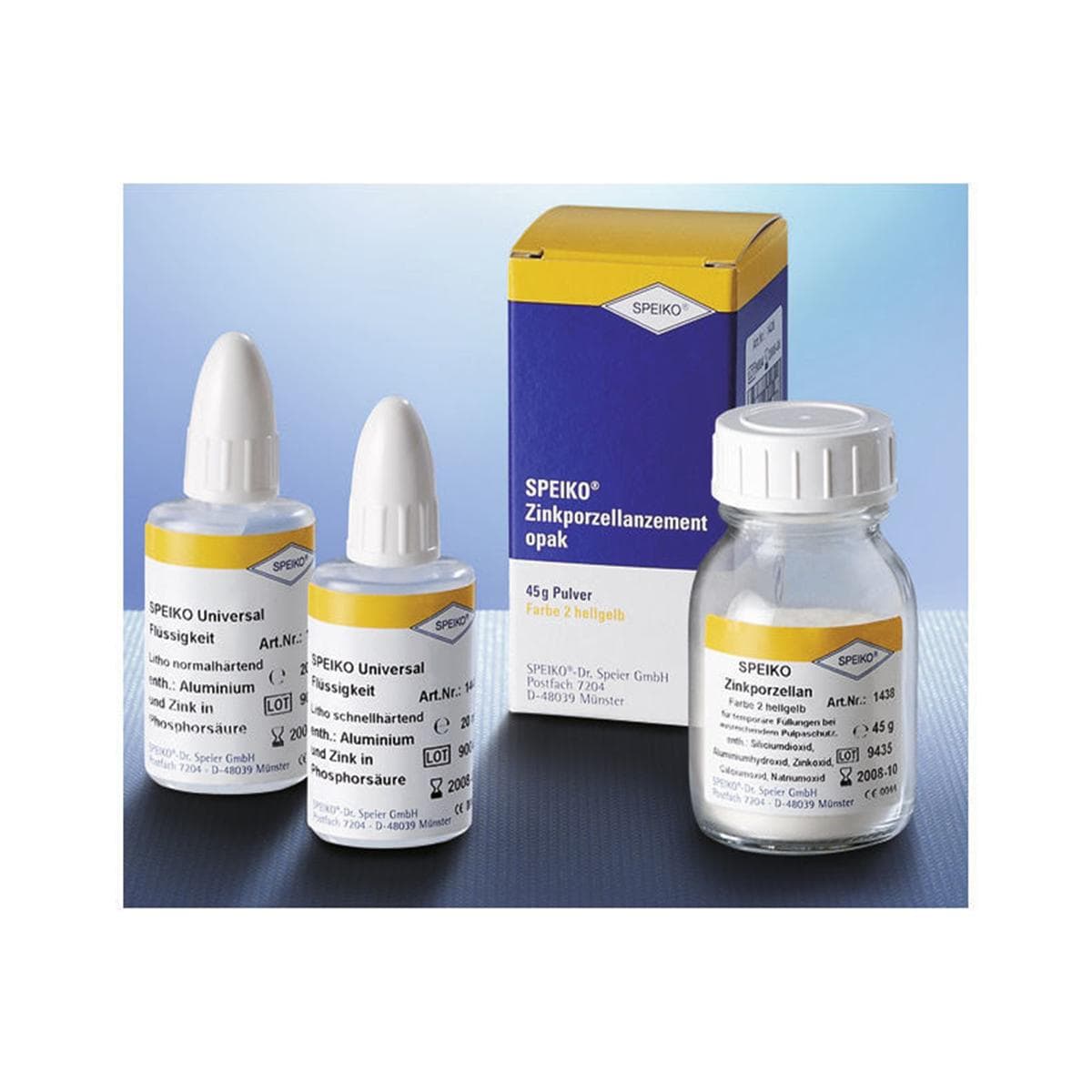 SPEIKO® Zinkporzellanzement opak, Flüssigkeit - Litho schnellhärtend, Flasche 20 ml