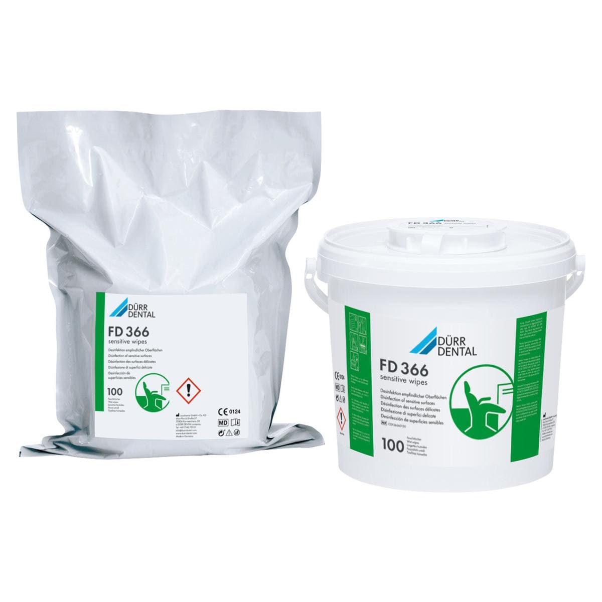 FD 366 sensitive wipes - Format 20 x 30 cm, Spenderbox 100 Tücher
