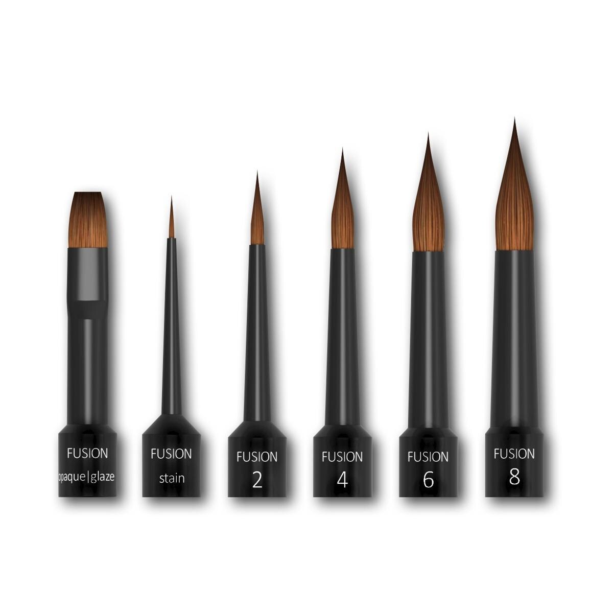 FUSION.brush - Ersatzspitzen - Tip opaque glaze, Packung 2 Stück