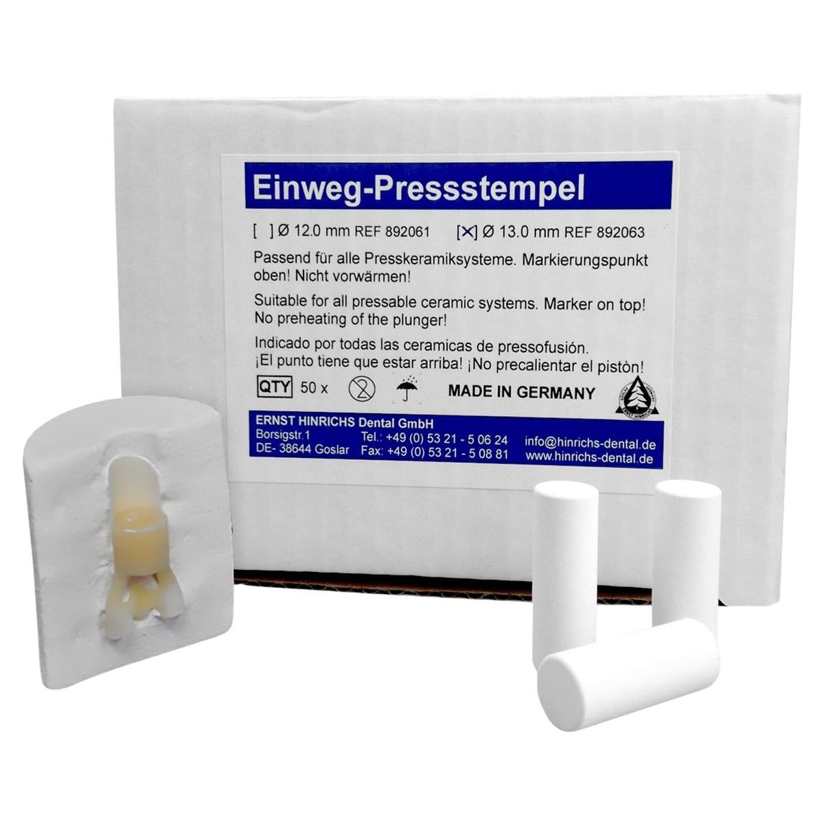 Einweg Pressstempel - Ø 12 mm, Packung 50 Stück