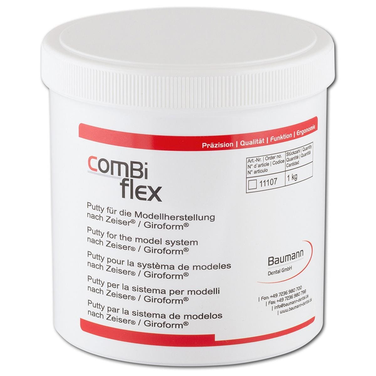 Combiflex Putty - Silbergrau, Dose 1 kg