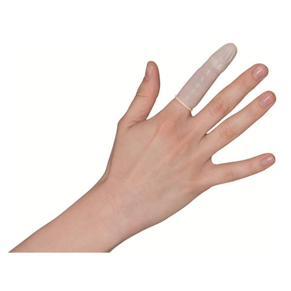 Latex-Einmalfingerlinge - Größe 4, Packung 100 Stück