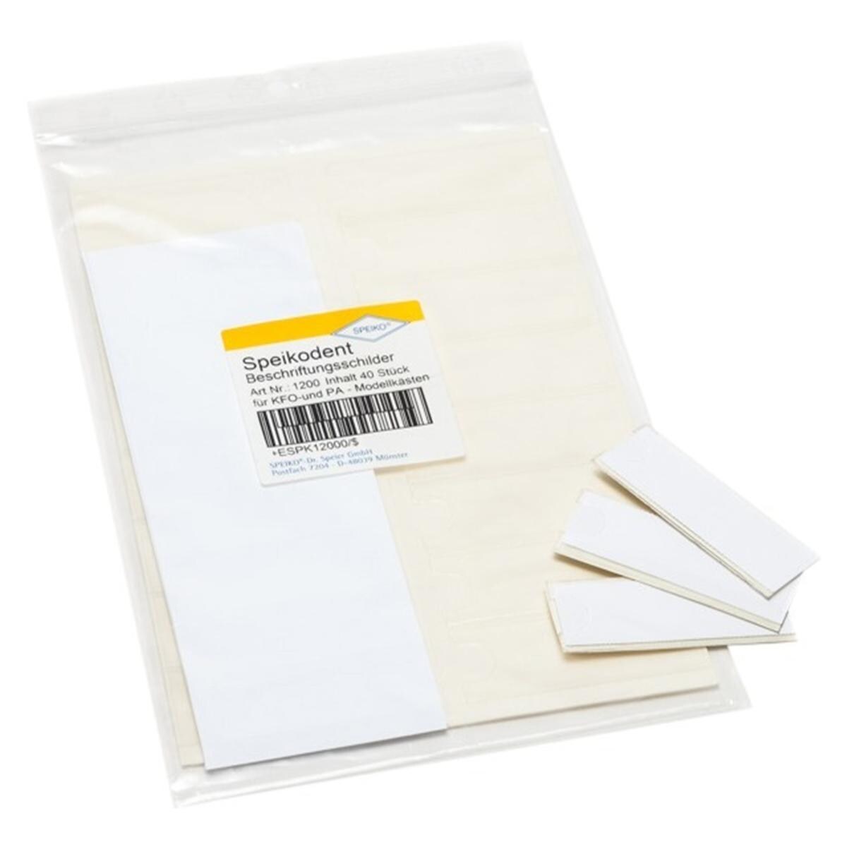 Beschriftungsschilder, komplett - Packung 40 Stück
