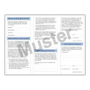 Einwilligung zur Entfernung eines Zahnes - Block 50 Blatt