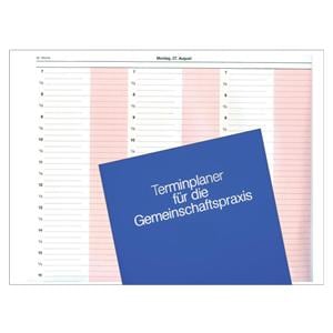 Terminplaner für die Gemeinschaftspraxis (mit Datum) - Jahr 2026, Spiralheft, türkisblau