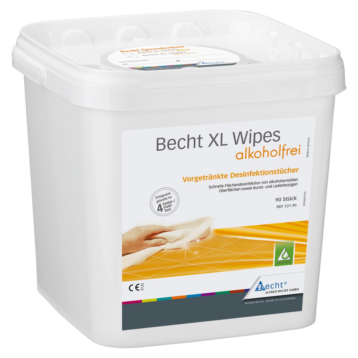 Becht XL Wipes alkoholfrei, Spendereimer - Spenderbox leer