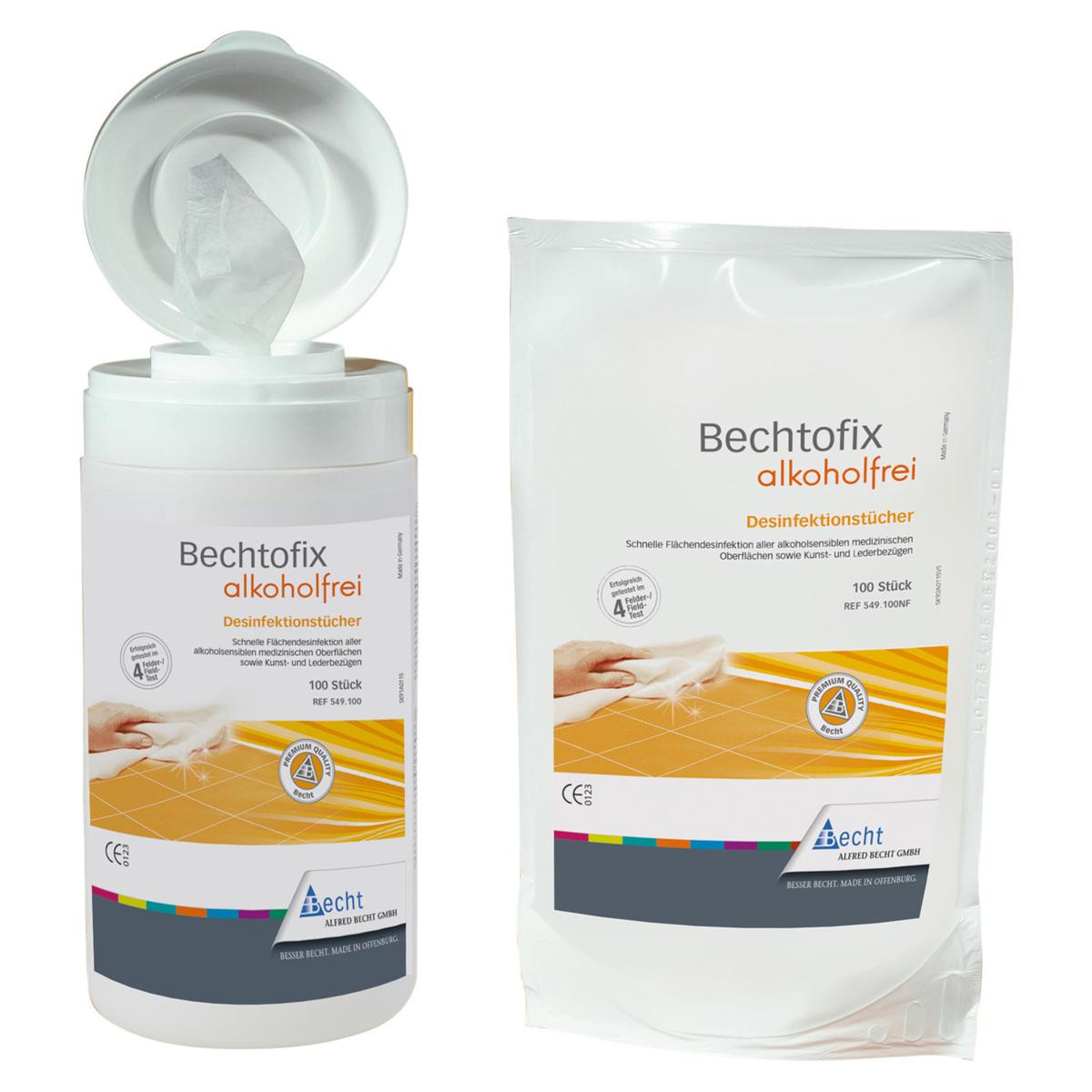 Bechtofix alkoholfrei - Dose 100 Tücher