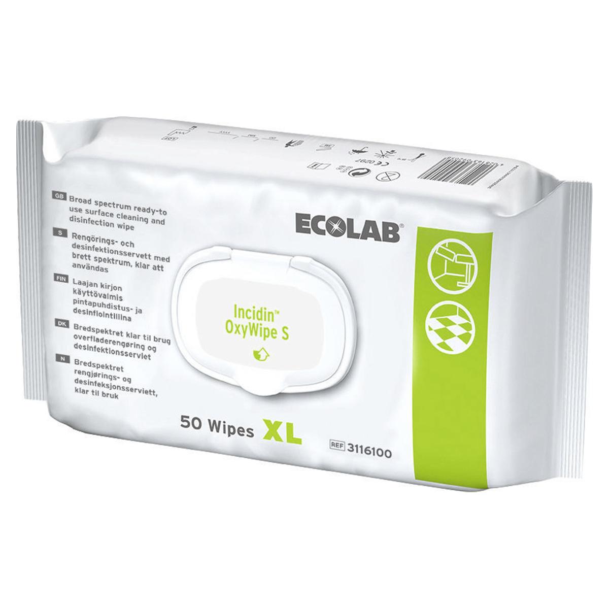 Incidin™ OxyWipe S XL - Format 25 x 37 cm, Packung 6 x 50 Tücher