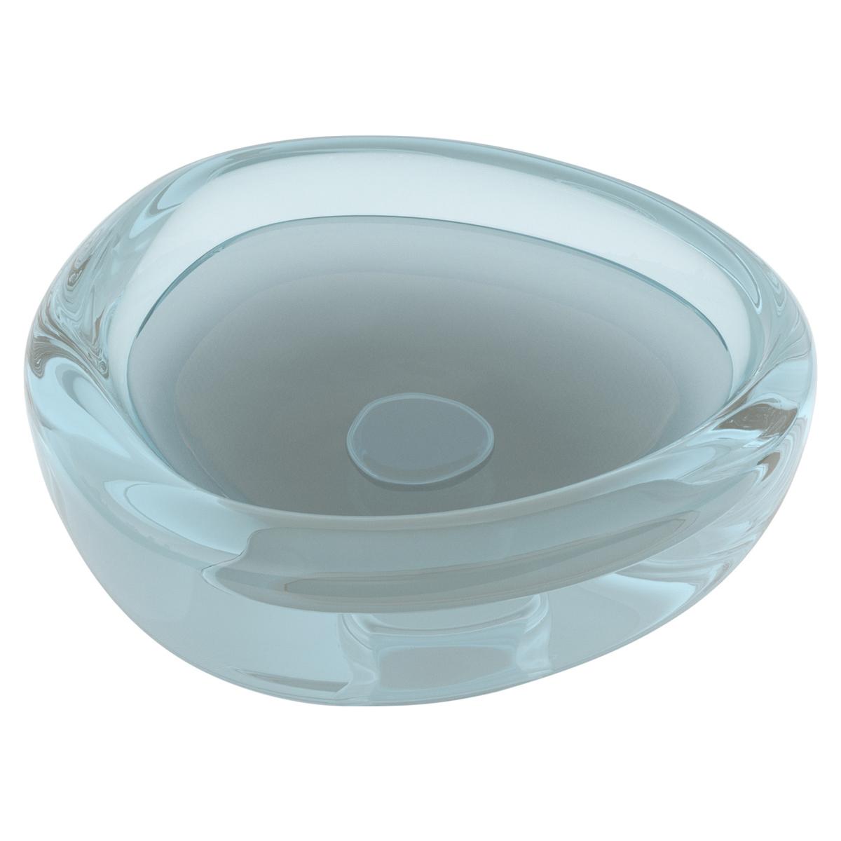 Opaleszenz Wasserschale - Blau-transparent