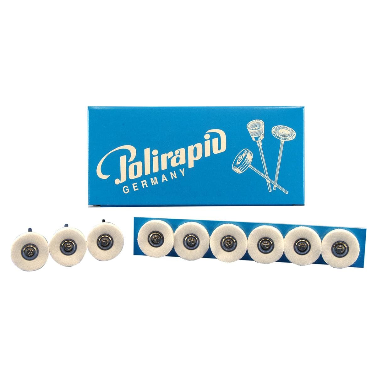 Miniaturbürste, Scheiben-Nesselstoff - Ø 21 mm, Packung 6 Stück