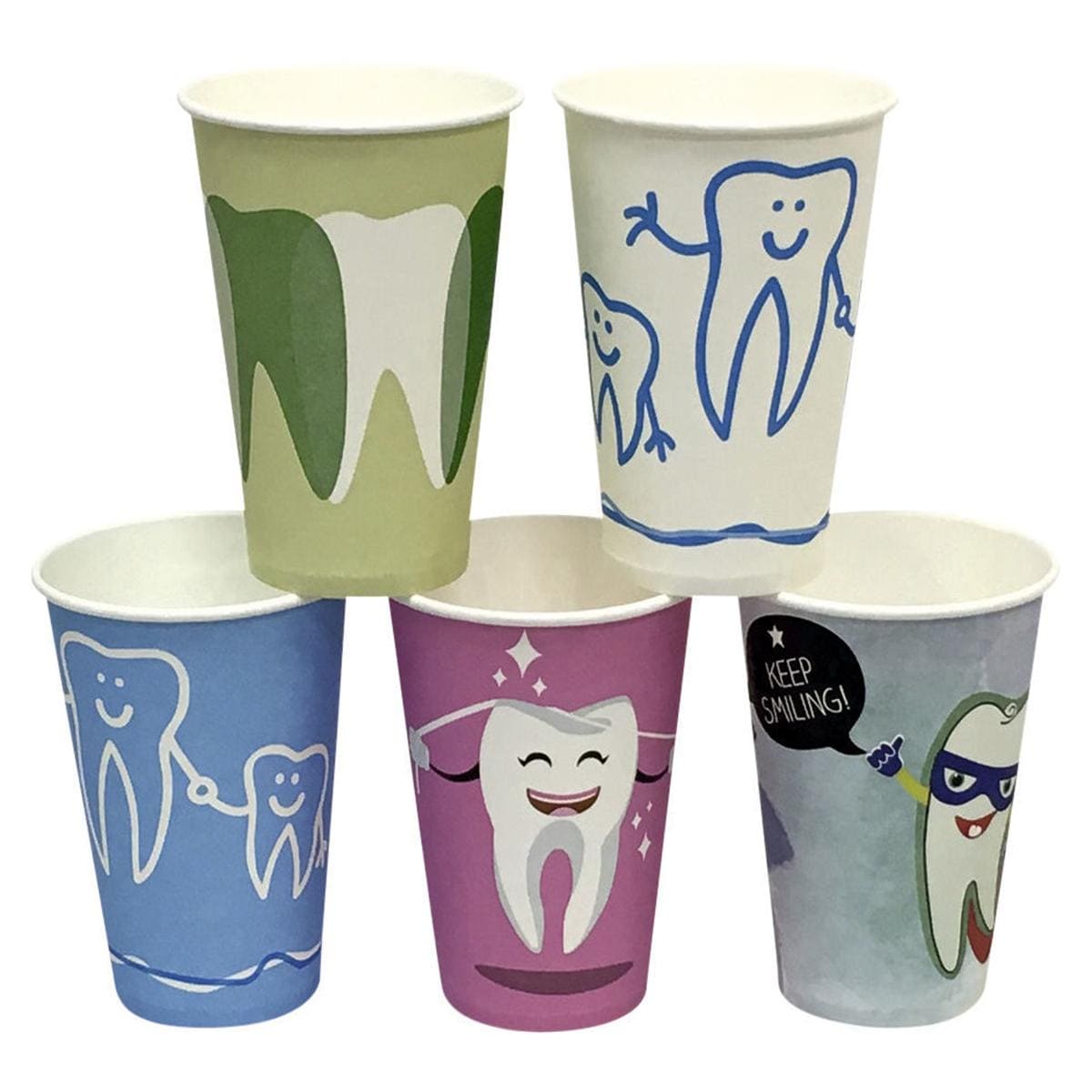 Mundspülbecher Hartpapier - Sortiment - Packung 2.000 Stück