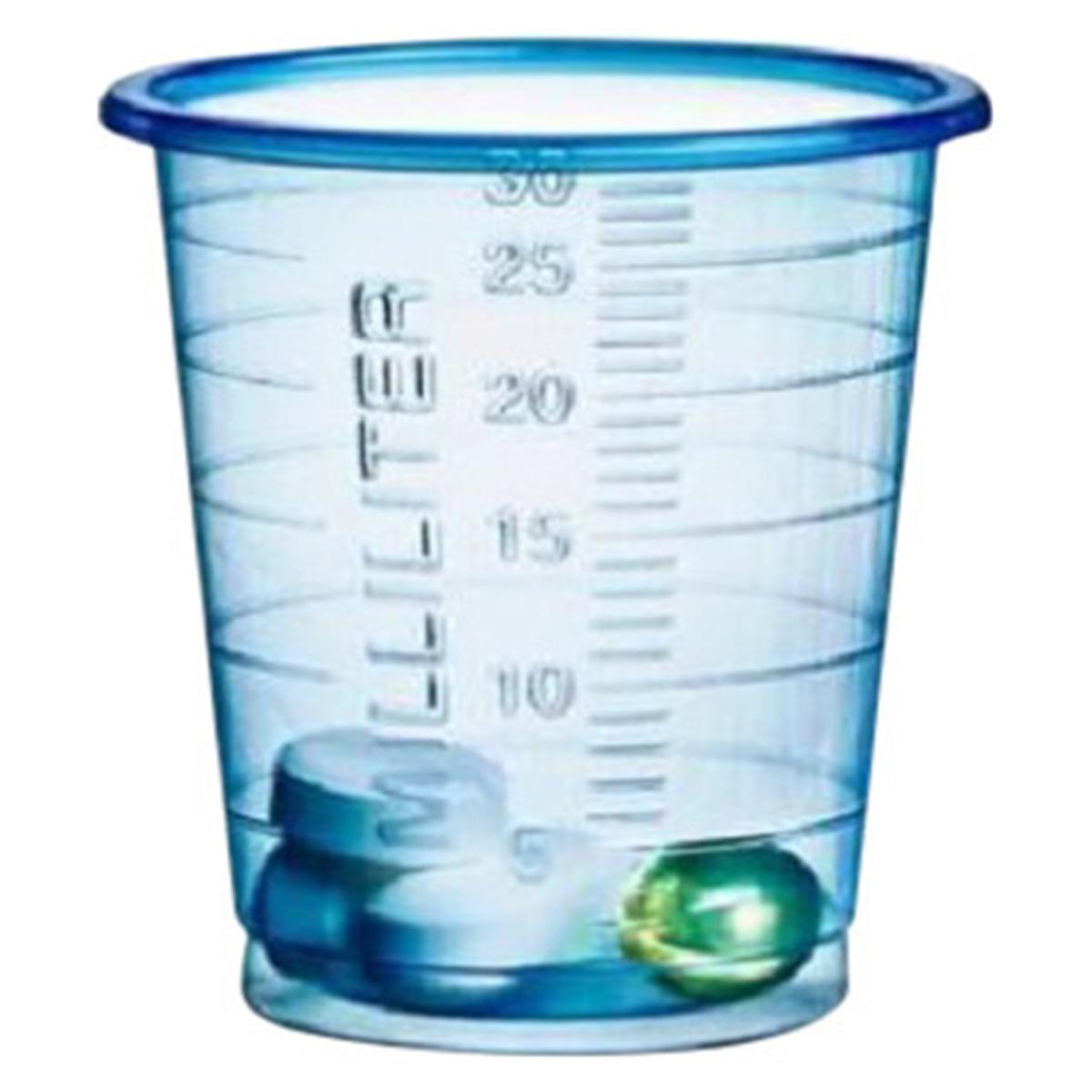Medizinbecher graduiert - Blau, Packung 80 Stück