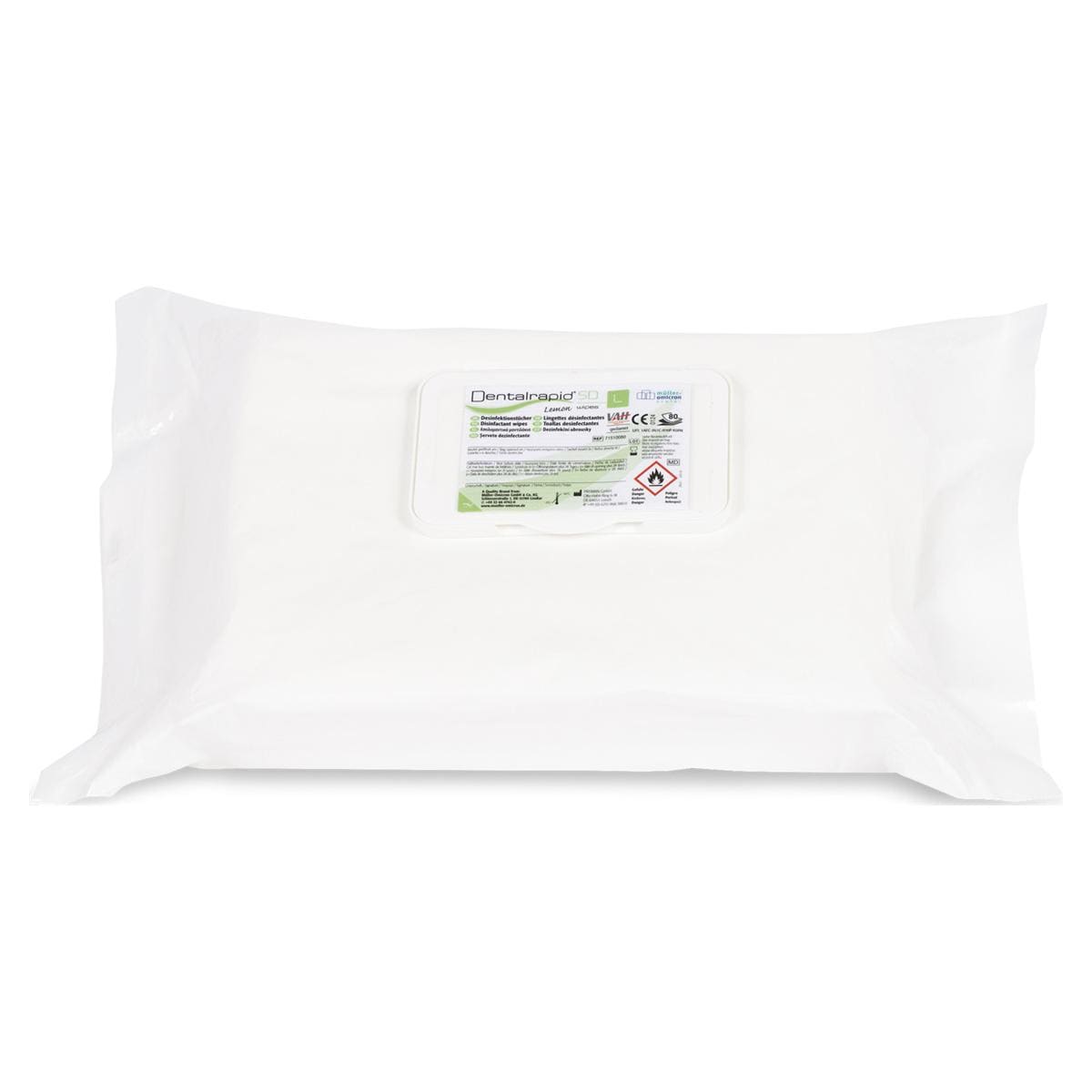 Dentalrapid® SD wipes L - Format 20 x 30 cm, Lemon, Packung 80 Tücher