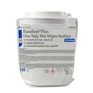 HS-Wet Wipes One Step, EuroSept® Plus - Format 17,5 x 36 cm, Tücher 120 Stück