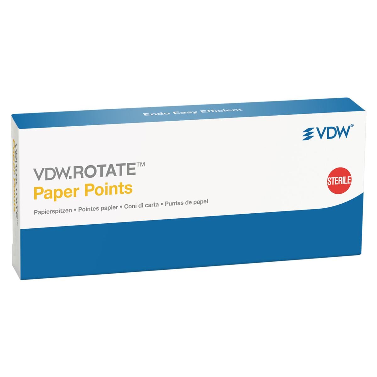 VDW.ROTATE™ Papierspitzen - Einzelgröße - ISO 060.04, blau, Packung 180 Stück
