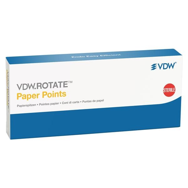VDW.ROTATE™ Papierspitzen - Einzelgröße - ISO 025.04, rot, Packung 180 Stück