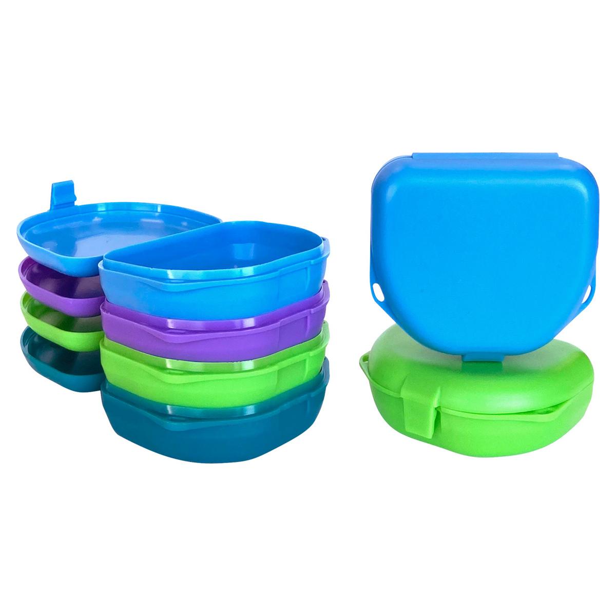 Tiefe Retainer-Box, 3,8 x 7,6 mm - Neon grün, Packung 12 Stück