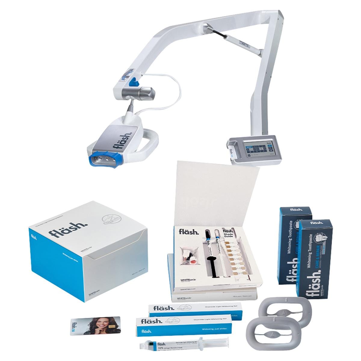 fläsh. In-Office Zahnaufhellung inklusive fläsh. Whitening Lamp - 6 %, Packung 48 Behandlungen