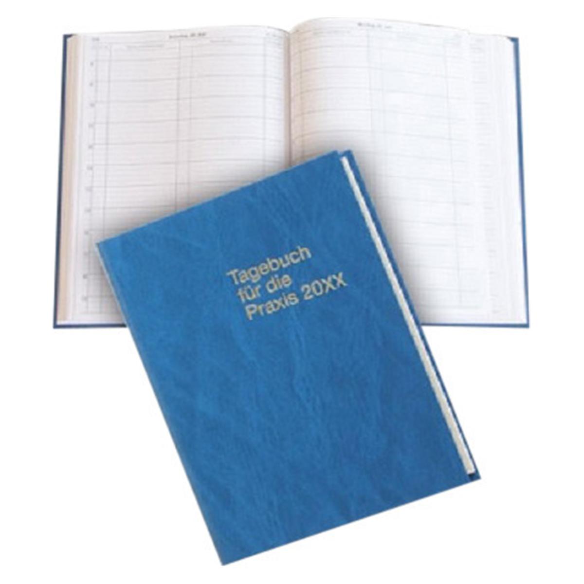 Praxis Tagebuch - Jahr 2023, Fadenheft, blau