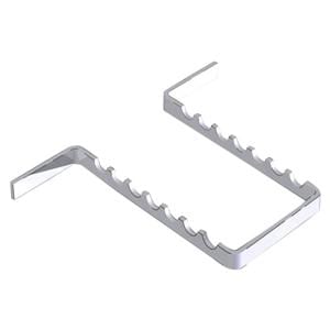 Edelstahl Instrumentenhalter - Für 18 x 14 cm (7 Instrumente), silber