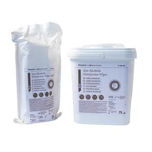 HS-Maxima® Desinfektionstücher (ohne Alkohol) - Format 28 x 28 cm, getränkt, Spendereimer 75 Tücher