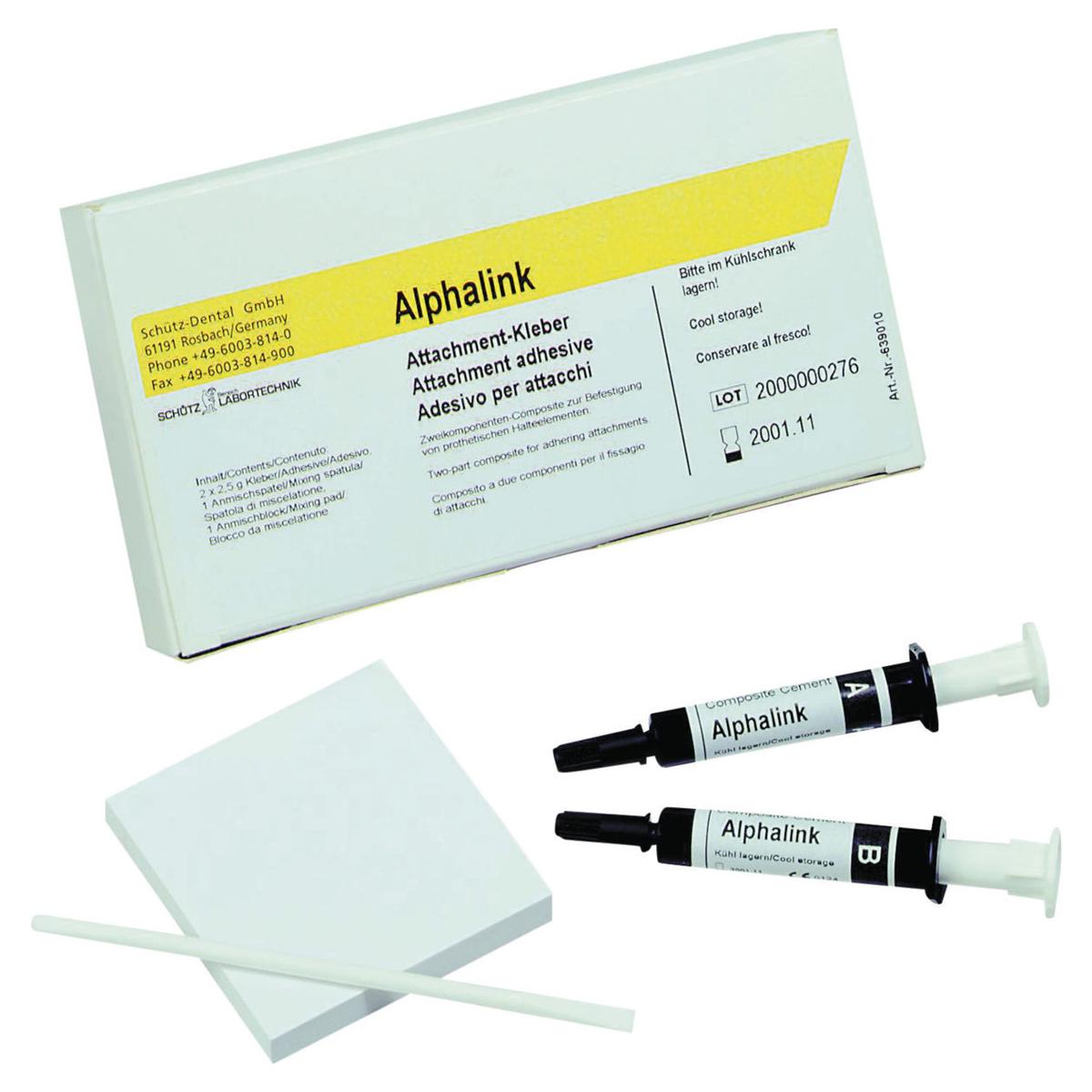 Alphalink Attachment-Kleber, Spritze - Alphalink A und B, Spritzen 2 x 2,5 g