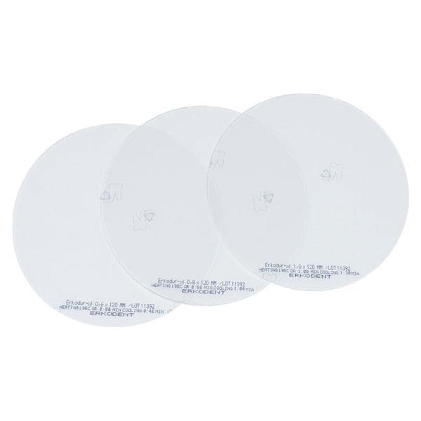 Erkodur-al klar, mit Isolierfolie, Ø 120 mm (rund) - Stärke 0,6 mm, Packung 100 Stück