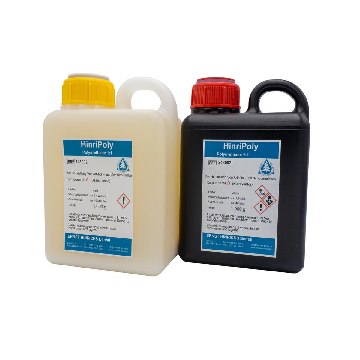 HinriPoly 1:1 - Kanister 2 x 1.000 ml Komponente A + B