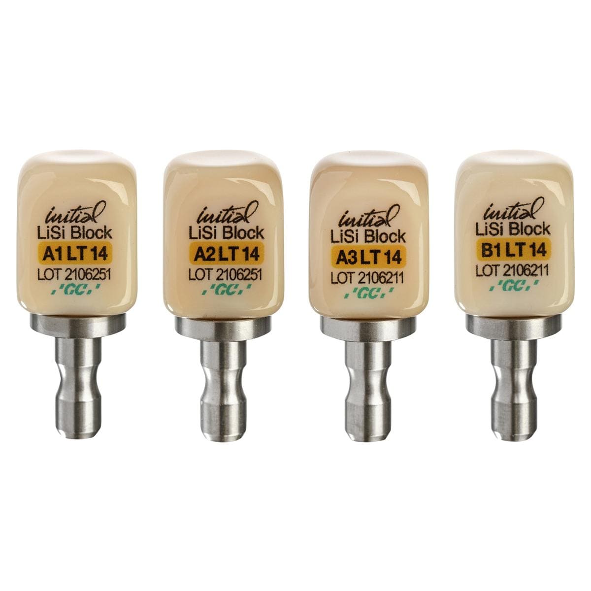 GC Initial™ LiSi Block LT für CEREC®/inLab - A3, Größe 14, Packung 5 Stück