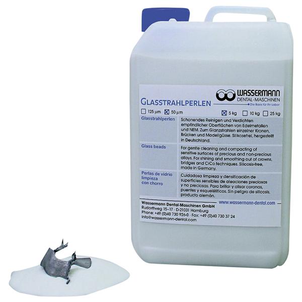 Glasstrahlperlen 50 &#181;m - Kanister 10 kg