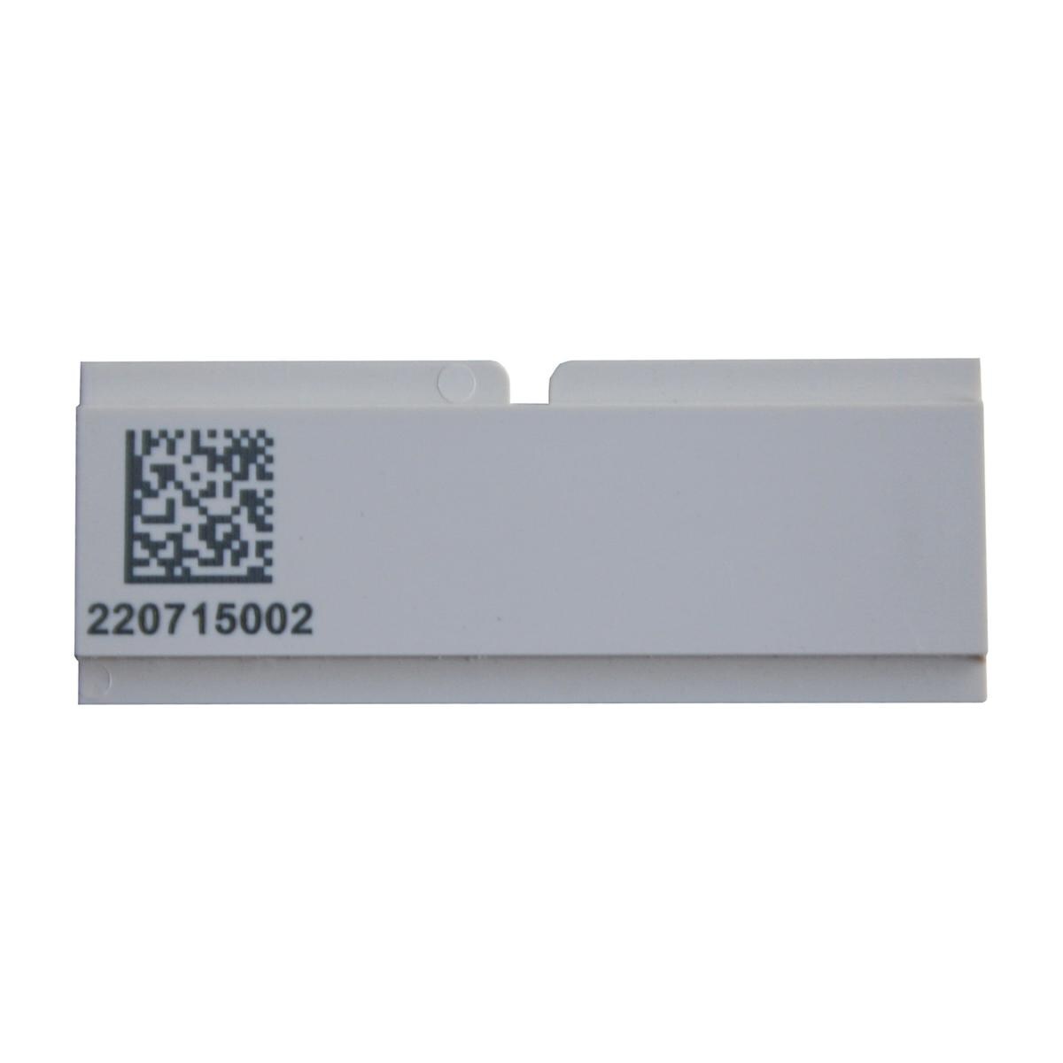 Barcodeschild für Container und Siebe - Weiß/beige matt