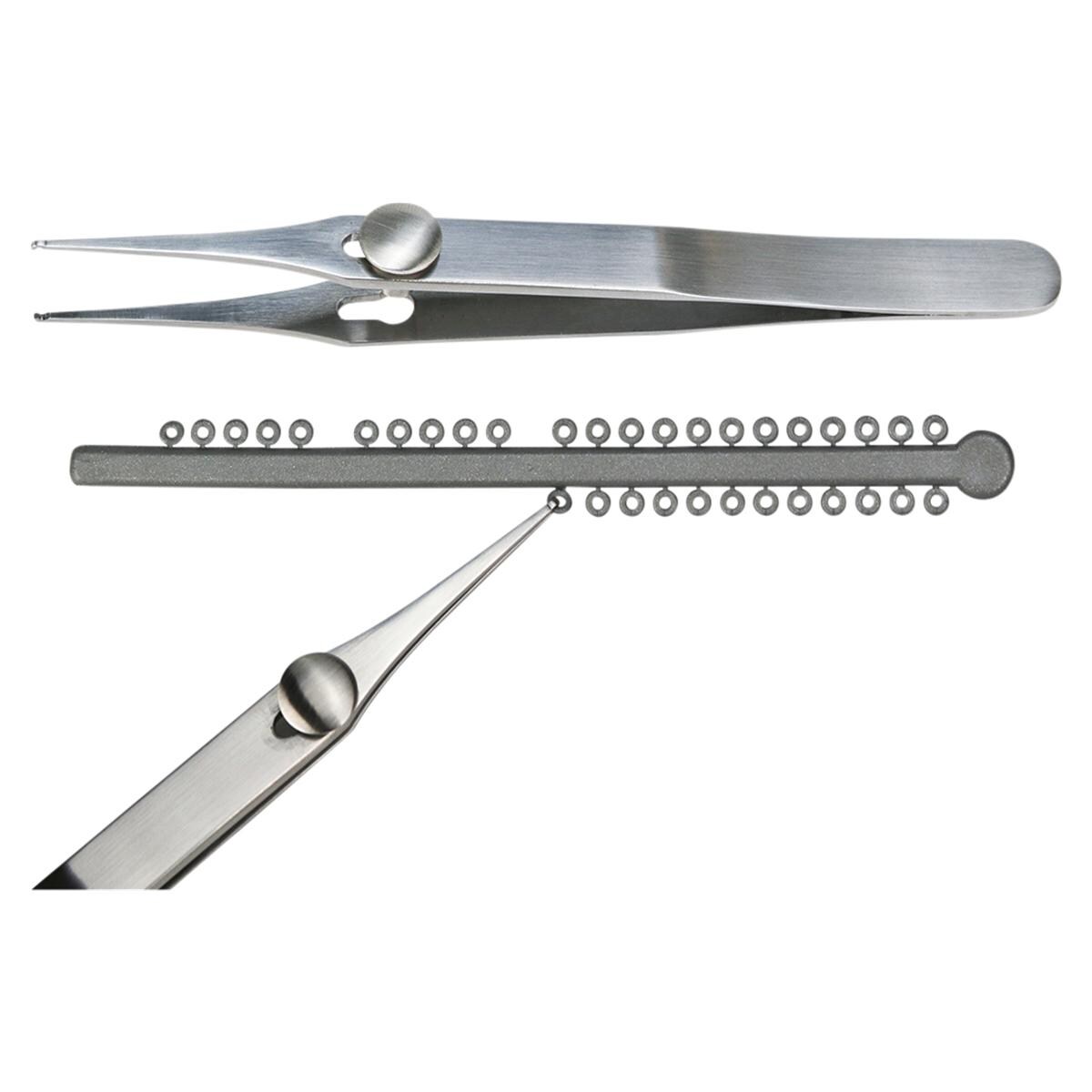 Ligaturenpinzette Schweizer Modell - Mit Schieber