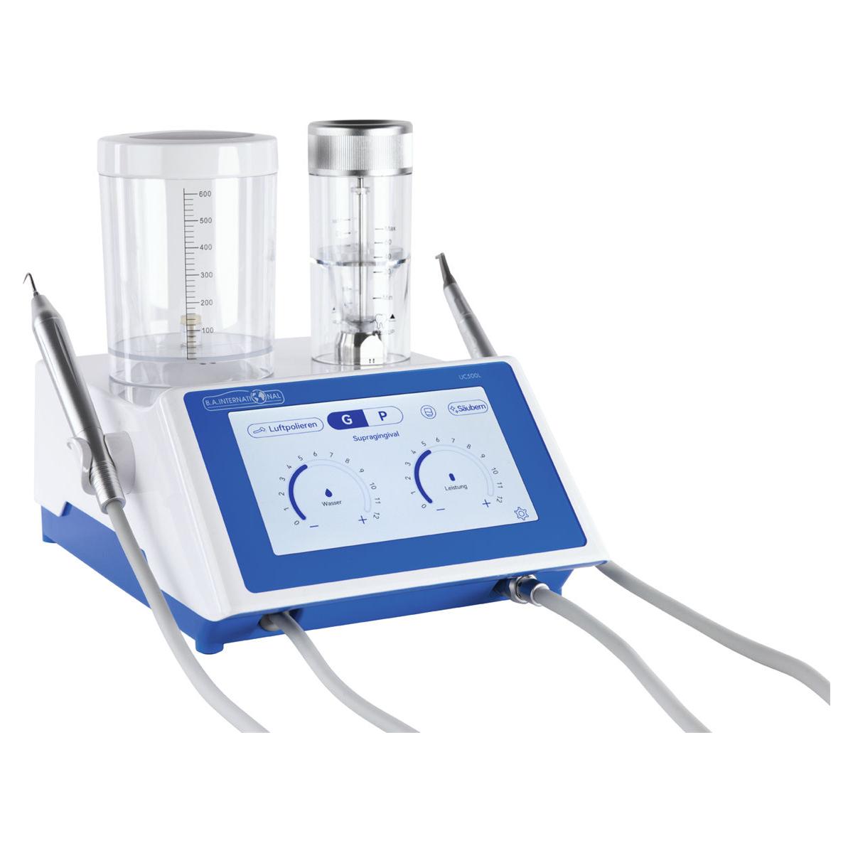 B.A. Ulticlean Combi UC500L - Starter Kit - Set, Prophylaxepulver Minze, Packung 4 x 300 g inklusive Gerätewagen