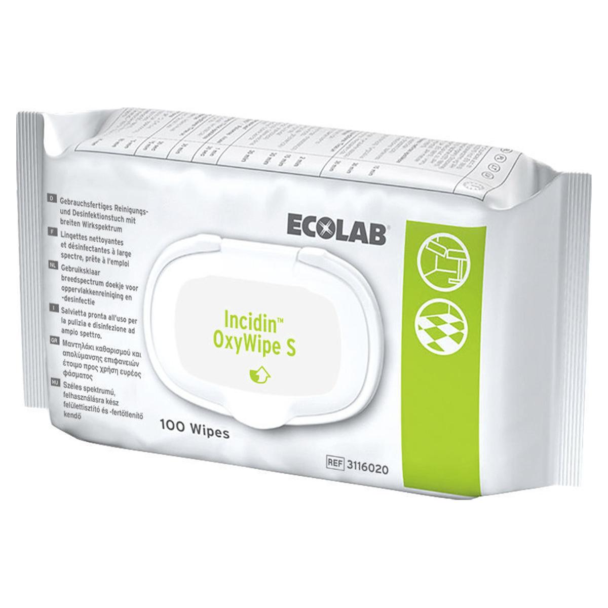 Incidin™ OxyWipe S - Format 20 x 20 cm, Packung 6 x 100 Tücher