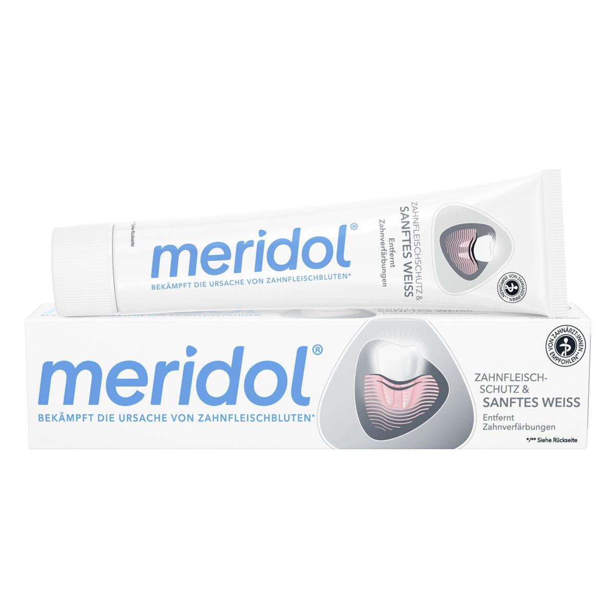 meridol® Zahnfleischschutz & sanftes weiß Zahnpasta - Tube 12 x 75 ml