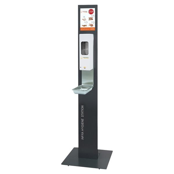 Infra Hygiene Station mit Standfuß - Anthrazit Feinstruktur Matt