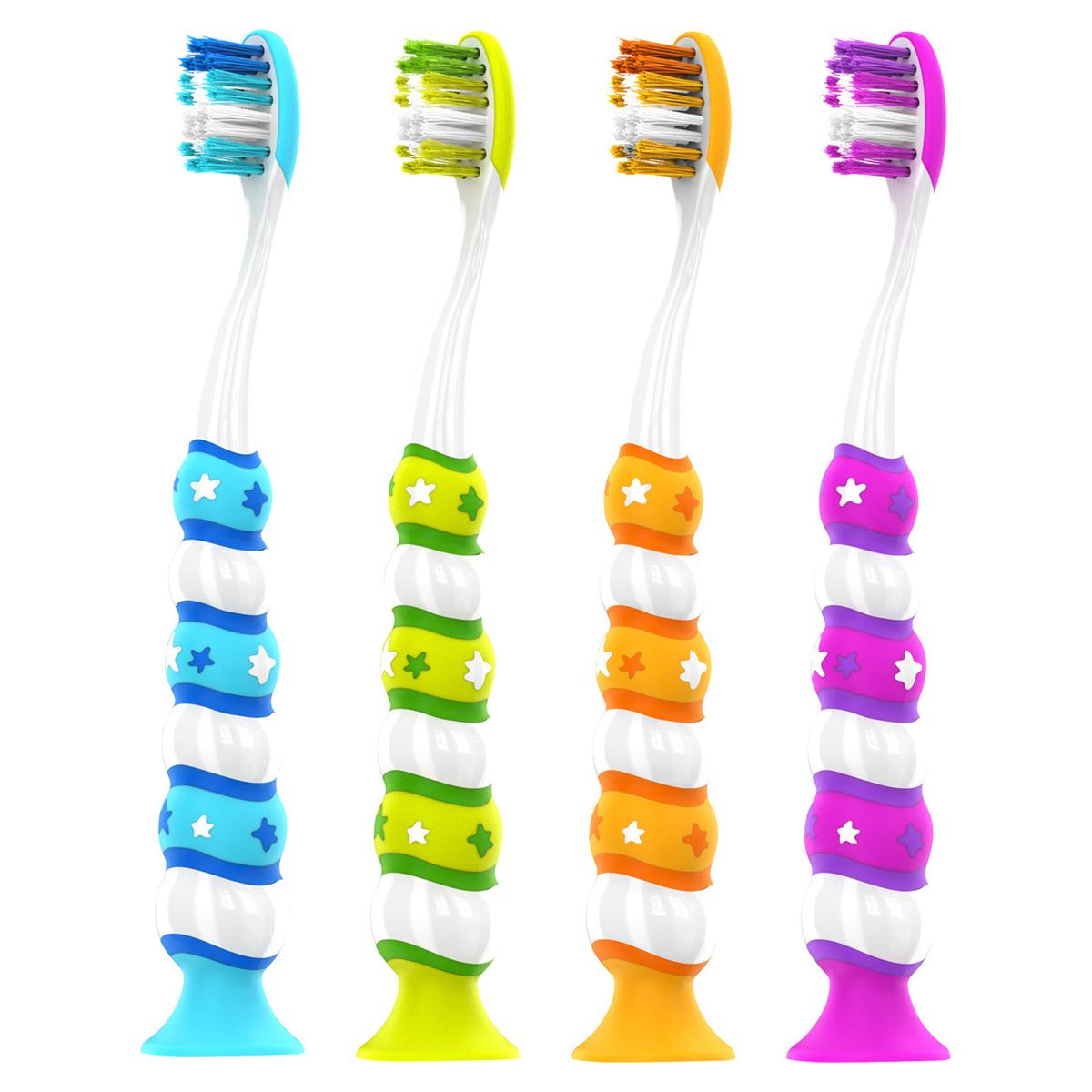 HS-Acclean® Kinderzahnbürsten 4 Farben 3 - 5 Jahre, 22 Büschel - Packung 72 Stück