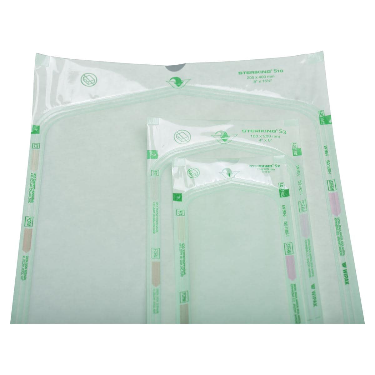 Steriking® S - Flache Tüten - Größe 150 x 300 mm, Packung 1.800 Stück