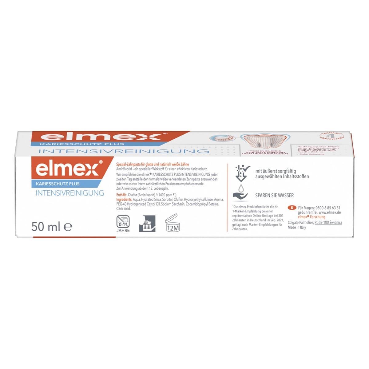 elmex® INTENSIVREINIGUNG Zahnpasta - Tuben 12 x 50 ml