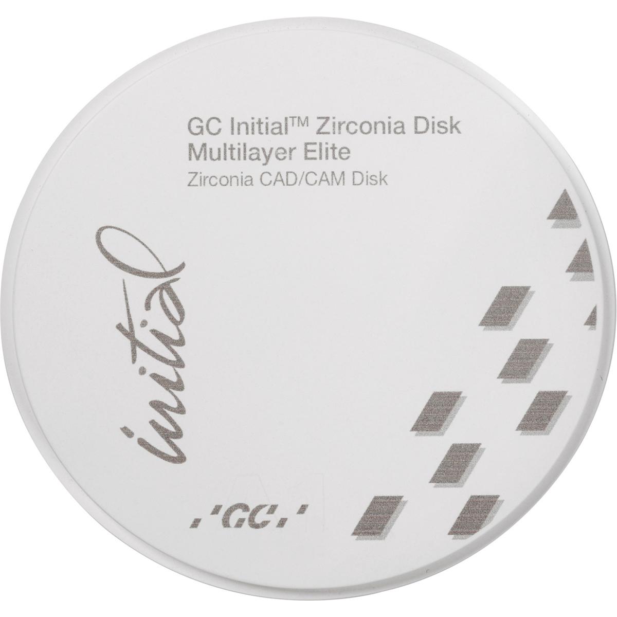 GC Initial™ Zirconia Disk Multilayer Elite - Ø 98,5 mm - A1, Stärke 14 mm