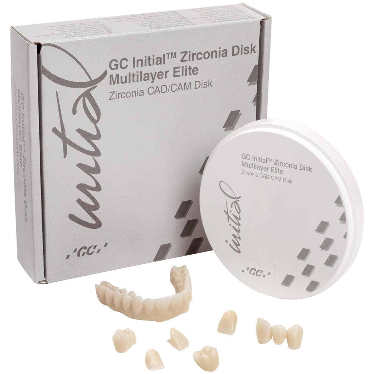 GC Initial™ Zirconia Disk Multilayer Elite - Ø 98,5 mm - A1, Stärke 14 mm