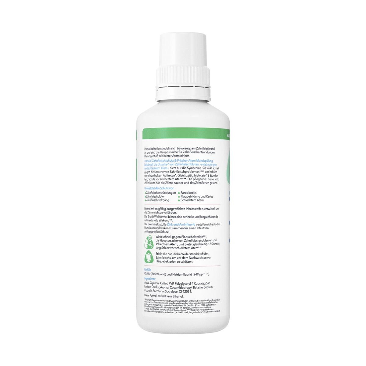 meridol® ZAHNFLEISCHSCHUTZ & FRISCHER ATEM Mundspülung - Flasche 6 x 400 ml