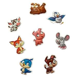 Tier-Googlies-Aufkleber - Packung 144 Stück